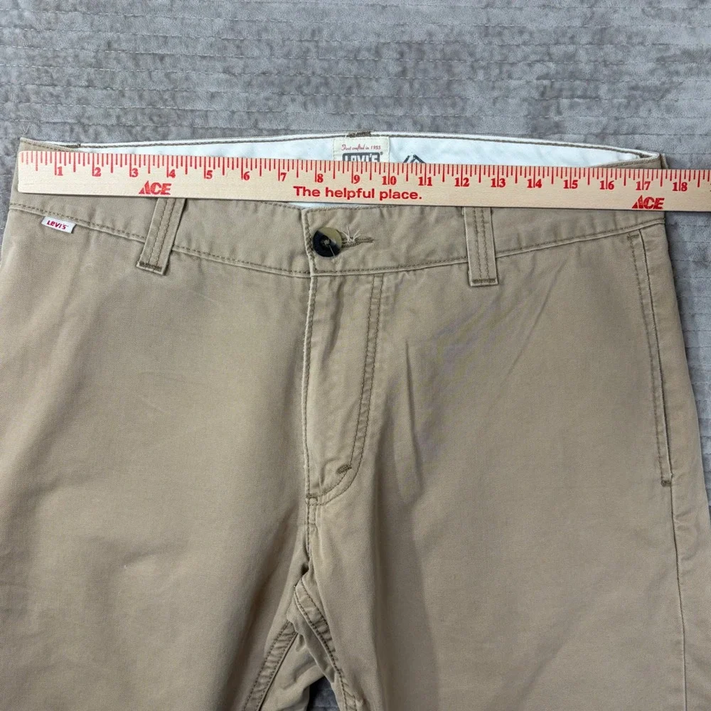 Levis‎ Tab Twills Slim Straight Khaki Pants Mens 34x34 Tan Chino Cotton 5-Pocket